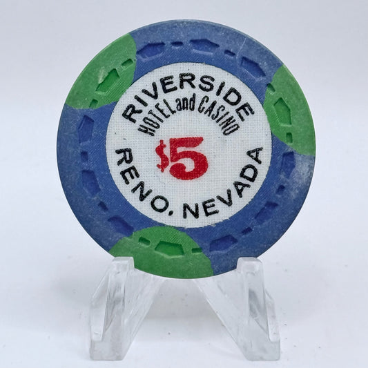 Riverside Hotel Reno Nevada 1960s $5 Casino Chip N5485