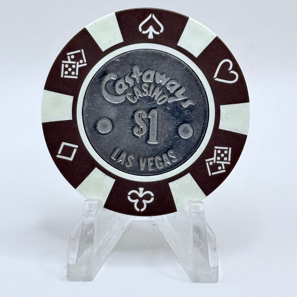 Castaways Las Vegas Nevada 1980s $1 Casino Chip N1454.S
