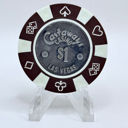 Castaways Las Vegas Nevada 1980s $1 Casino Chip N1454.S