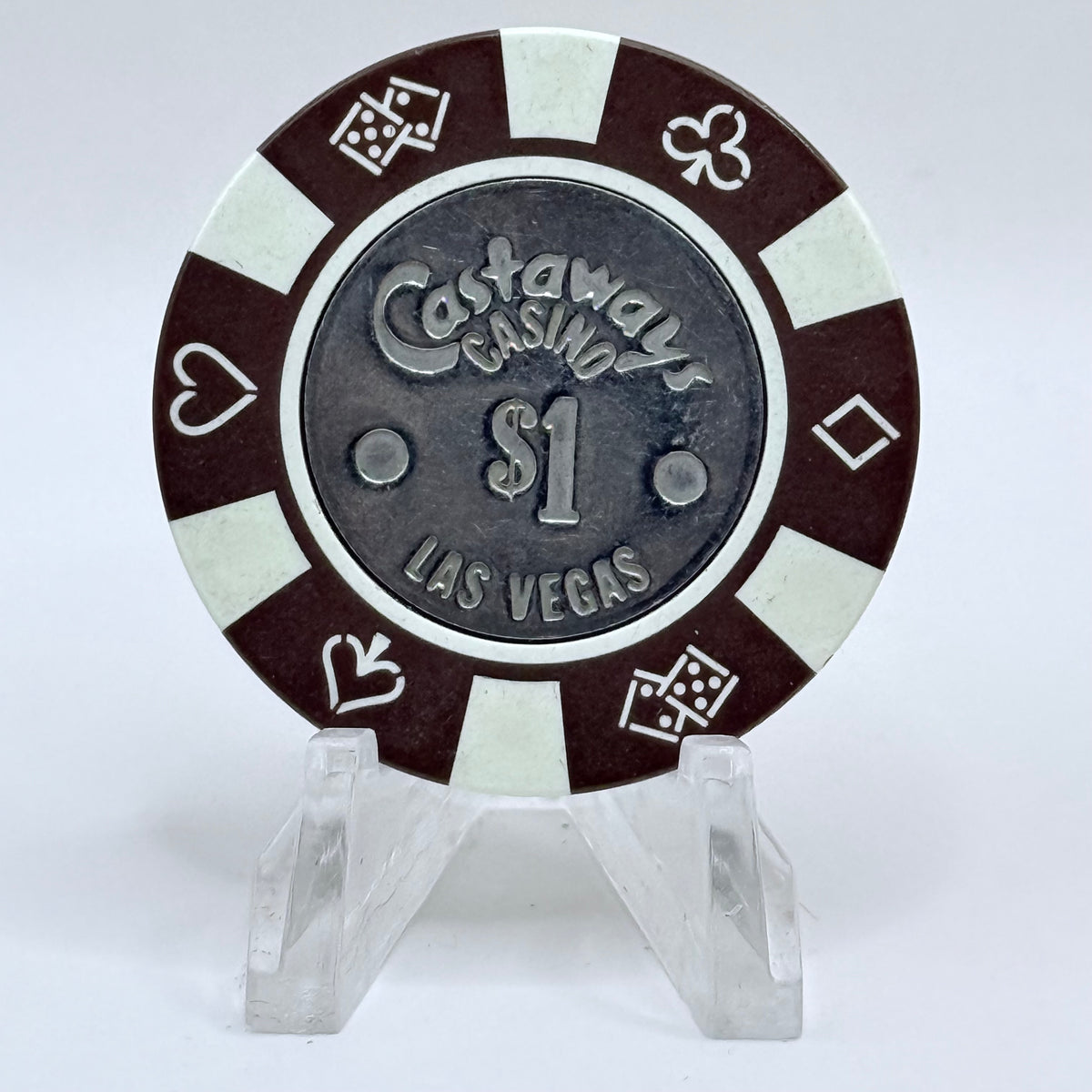 Castaways Las Vegas Nevada 1980s $1 Casino Chip N1454.S