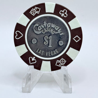 Castaways Las Vegas Nevada 1980s $1 Casino Chip N1454.S
