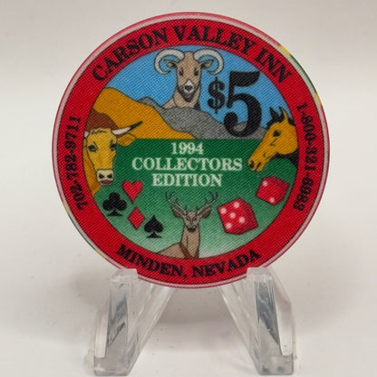 Carson Valley Inn Minden Nevada 1994 LE $5 Casino Chip N0562