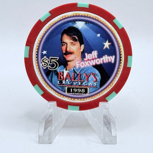 Bally's Las Vegas Nevada 1997 'Jeff Foxworthy' LE $5 Casino Chip N9288