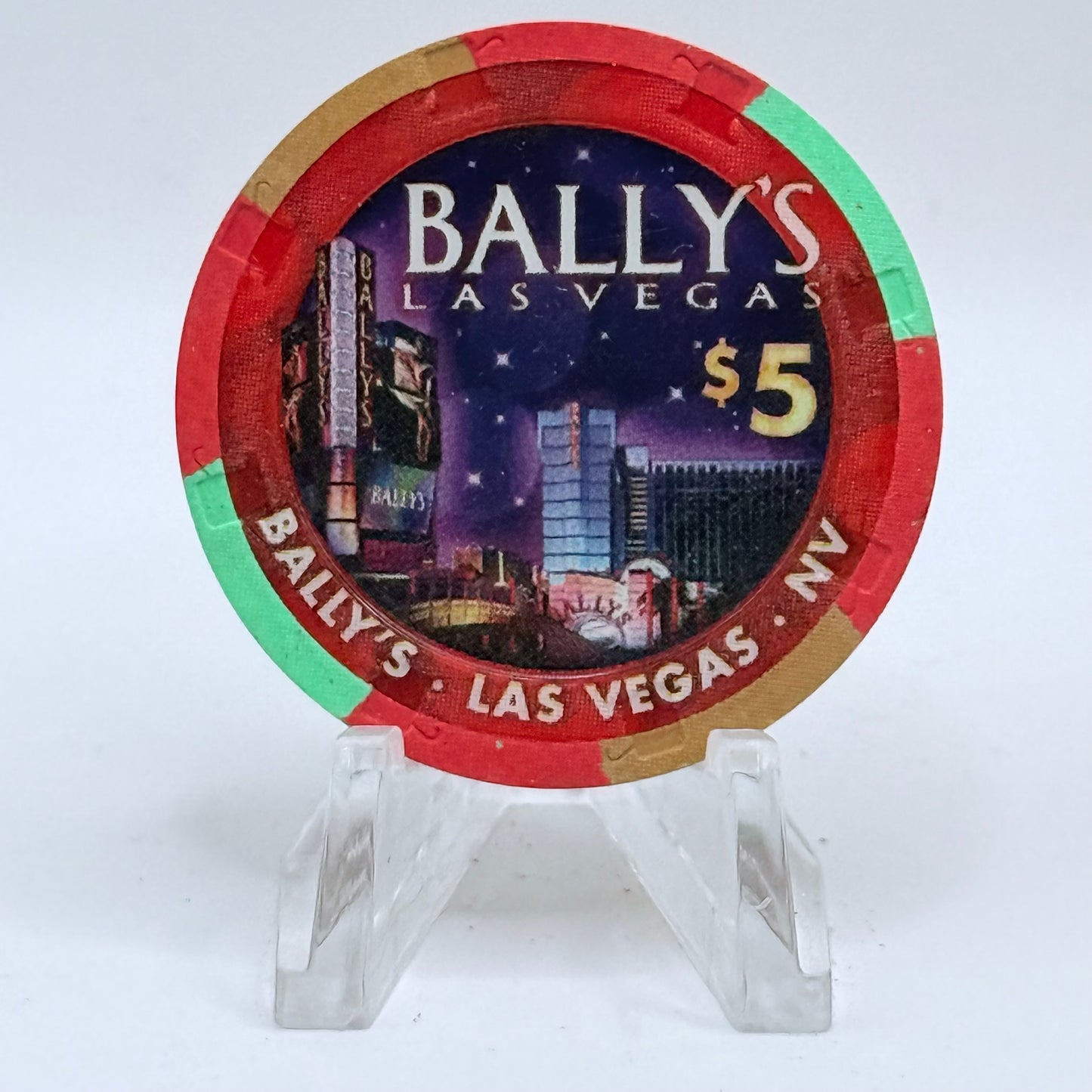 Bally's Las Vegas Nevada 2007 'Valentines Day' LE $5 Casino Chip E5942