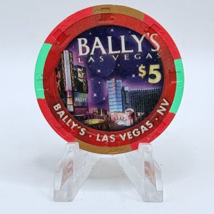 Bally's Las Vegas Nevada 2007 'New Year's' LE $5 Casino Chip E5834