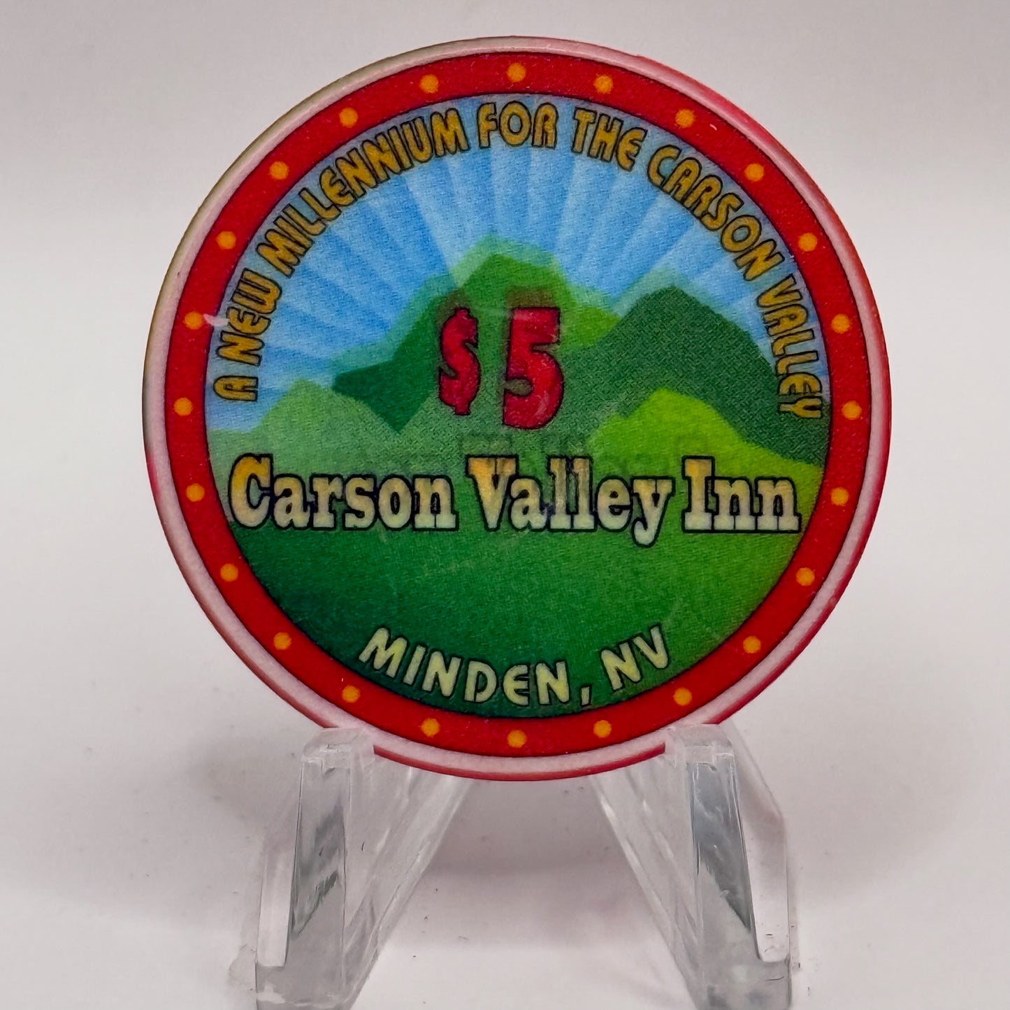 Carson Valley Inn Minden Nevada 1999 'Equestrian' LE $5 Casino Chip V3833