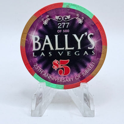 Bally's Las Vegas Nevada 2006 'Jubilee 25th Anniversary' LE $5 Casino Chip E6354