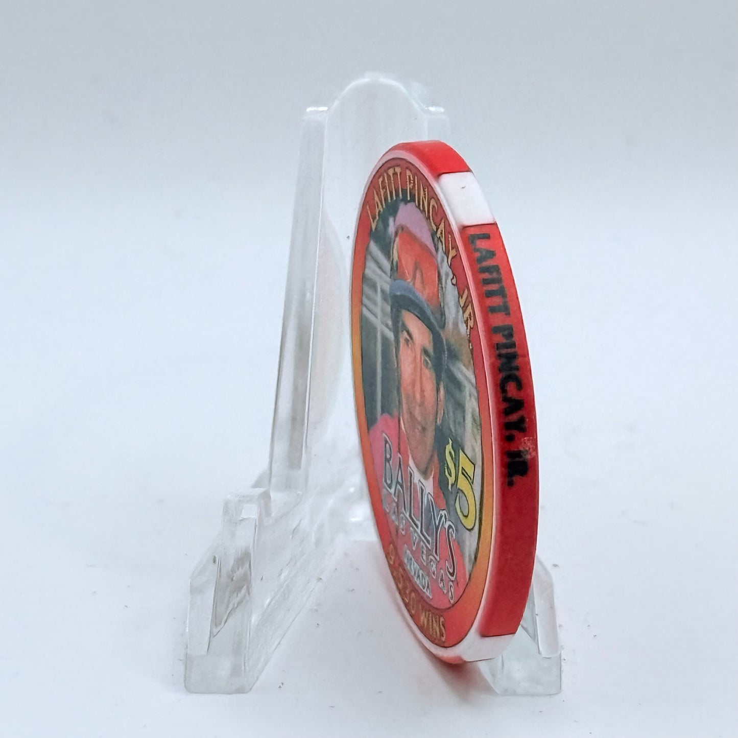 Bally's Las Vegas Nevada 2004 'Lafitt Pincay, Jr.' LE $5 Casino Chip E0044