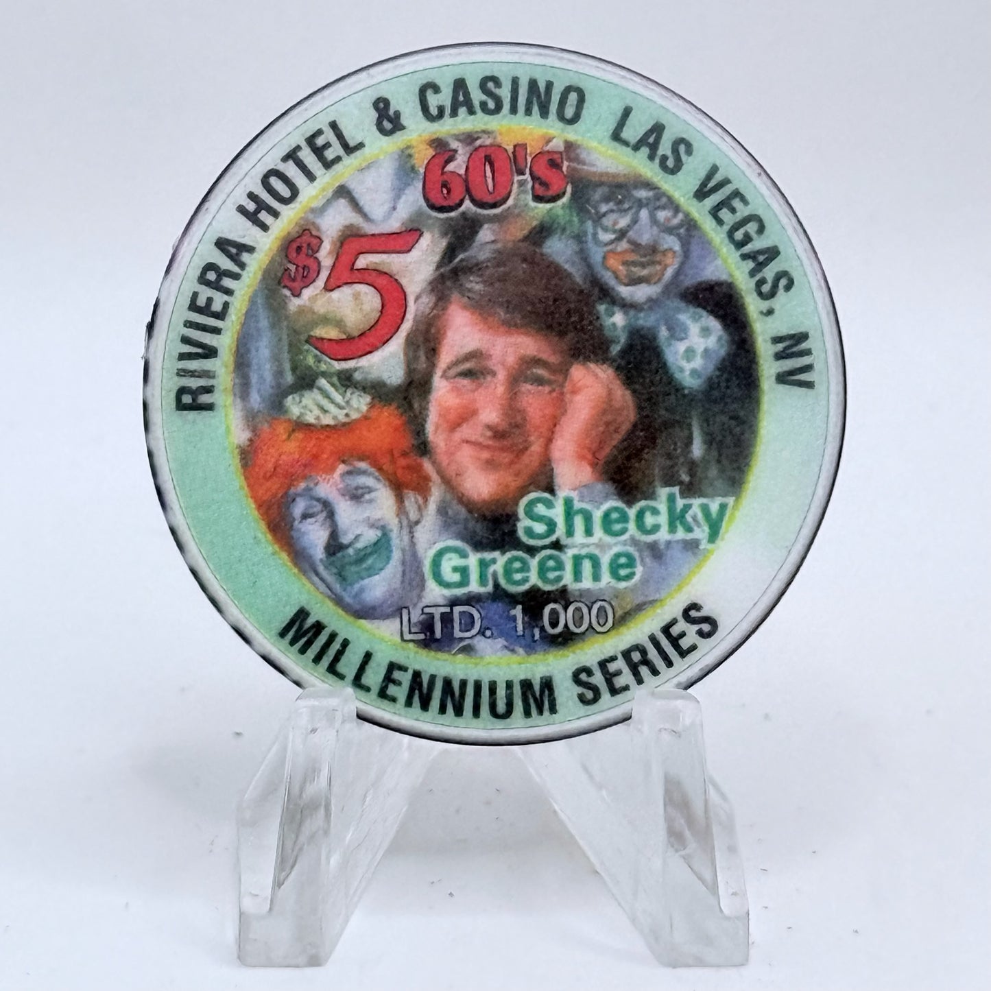 Riviera Las Vegas Nevada 1999 'Millennium Series - 60's' LE $5 Casino Chip V5403