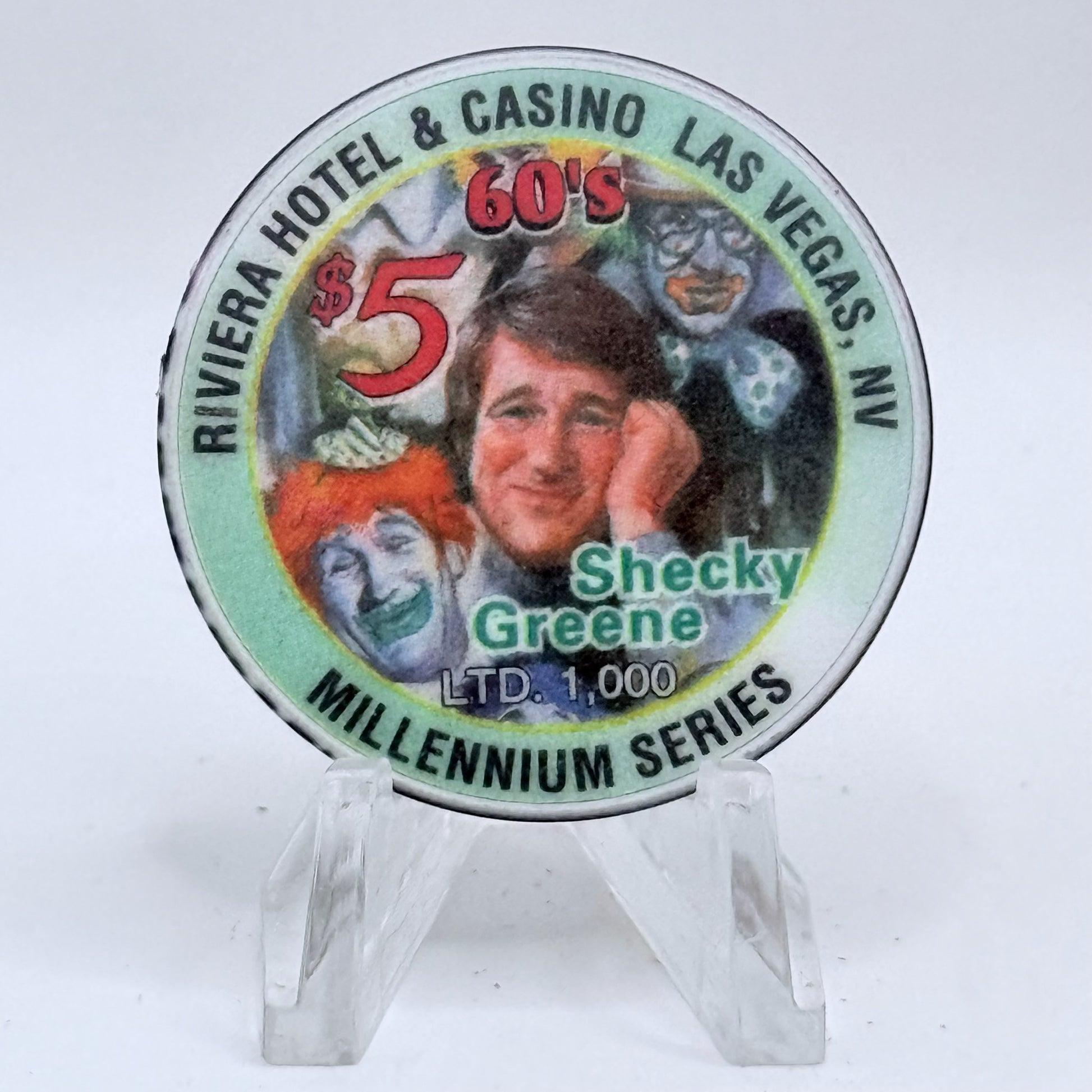 Riviera Las Vegas Nevada 1999 'Millennium Series - 60's' LE $5 Casino Chip V5403
