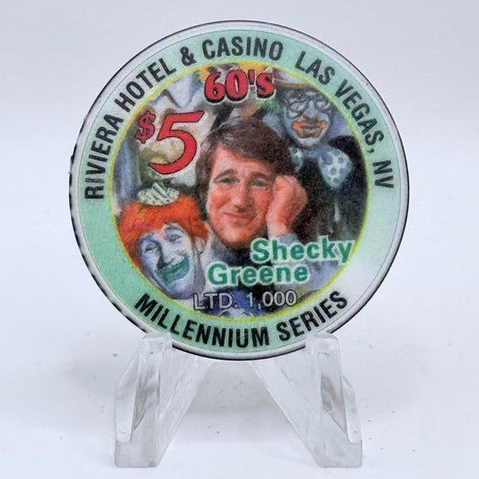 Riviera Las Vegas Nevada 1999 'Millennium Series - 60's' LE $5 Casino Chip V5403