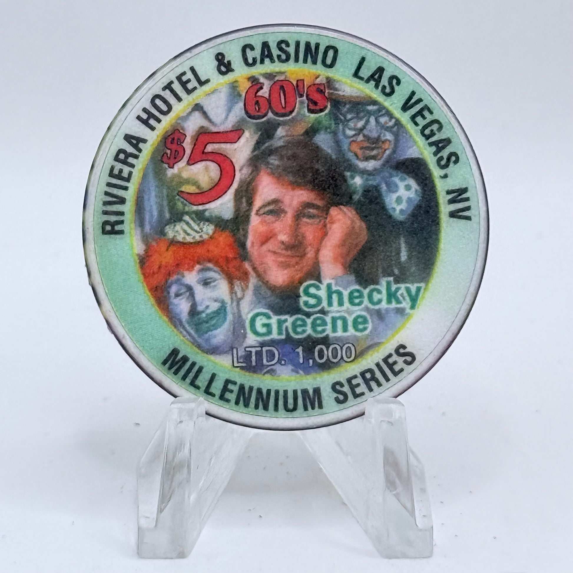 Riviera Las Vegas Nevada 1999 'Millennium Series - 60's' LE $5 Casino Chip V5403