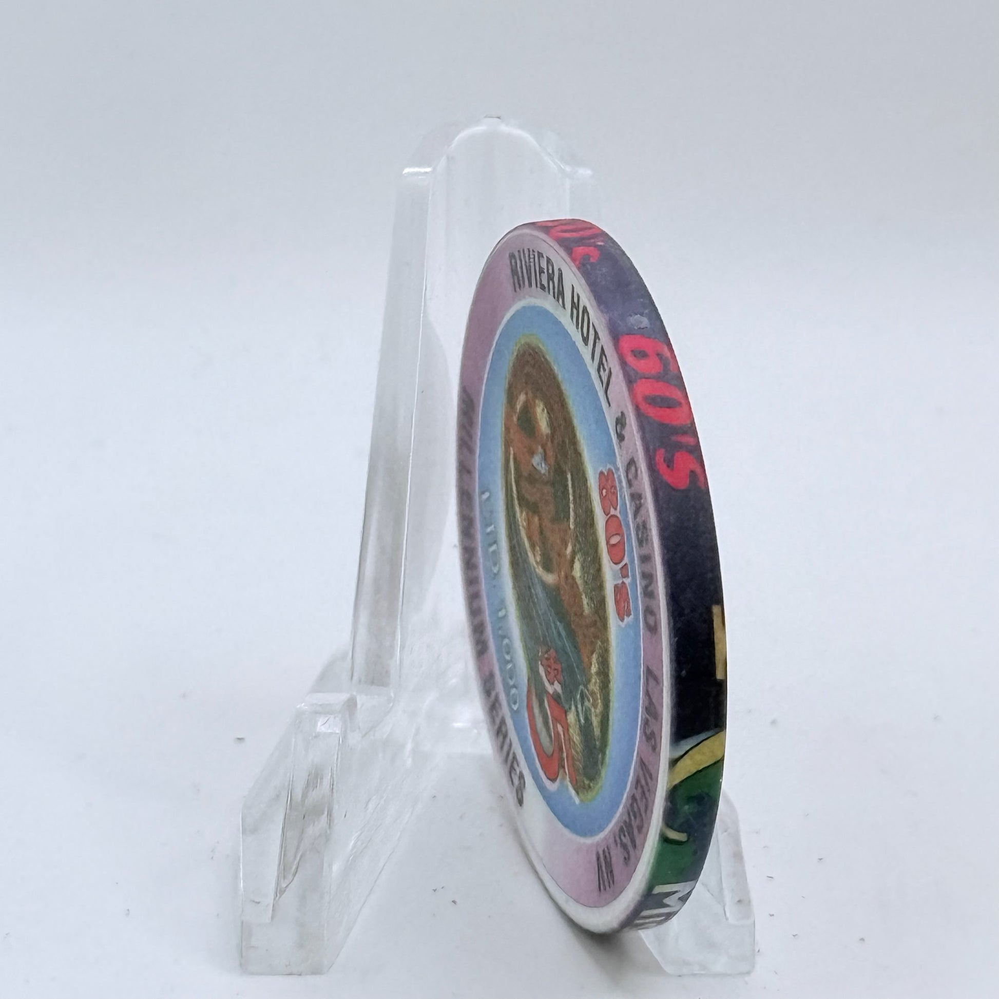 Riviera Las Vegas Nevada 1999 'Millennium Series - 80's' LE $5 Casino Chip V5405