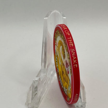 Circus Circus Reno Nevada 2001 'Year Of The Golden Snake' LE $5 Casino Chip V6280