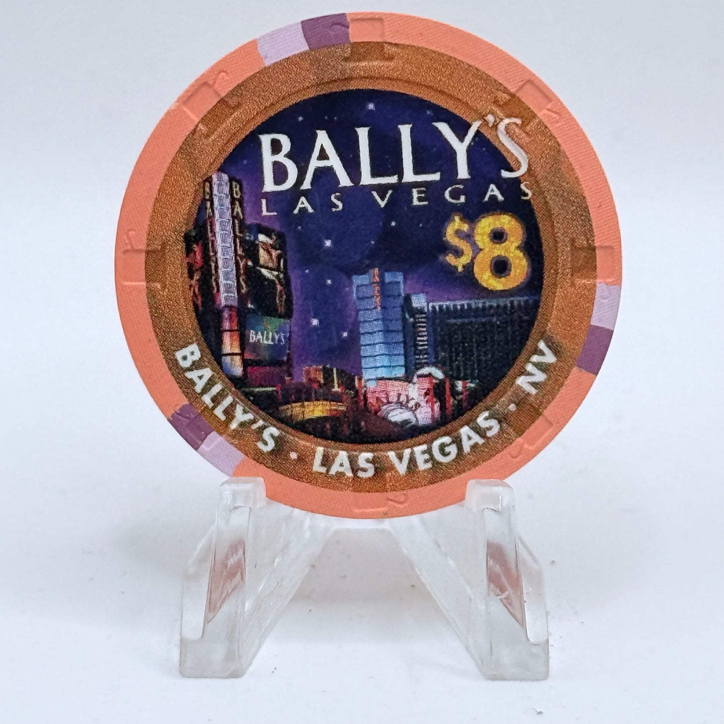 Bally's Las Vegas Nevada 2012 'Year Of The Dragon' LE $8 Casino Chip D0391