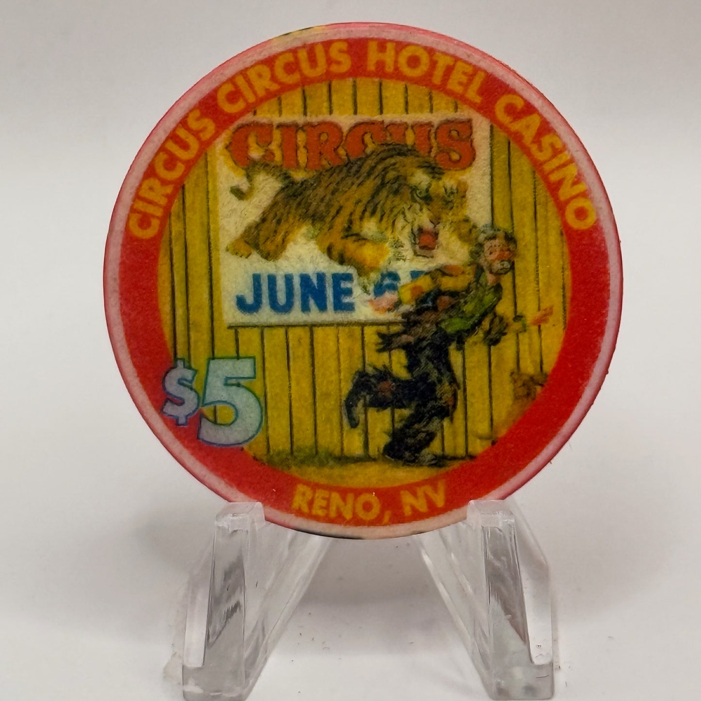 Circus Circus Reno Nevada 1998 LE $5 Casino Chip N9487