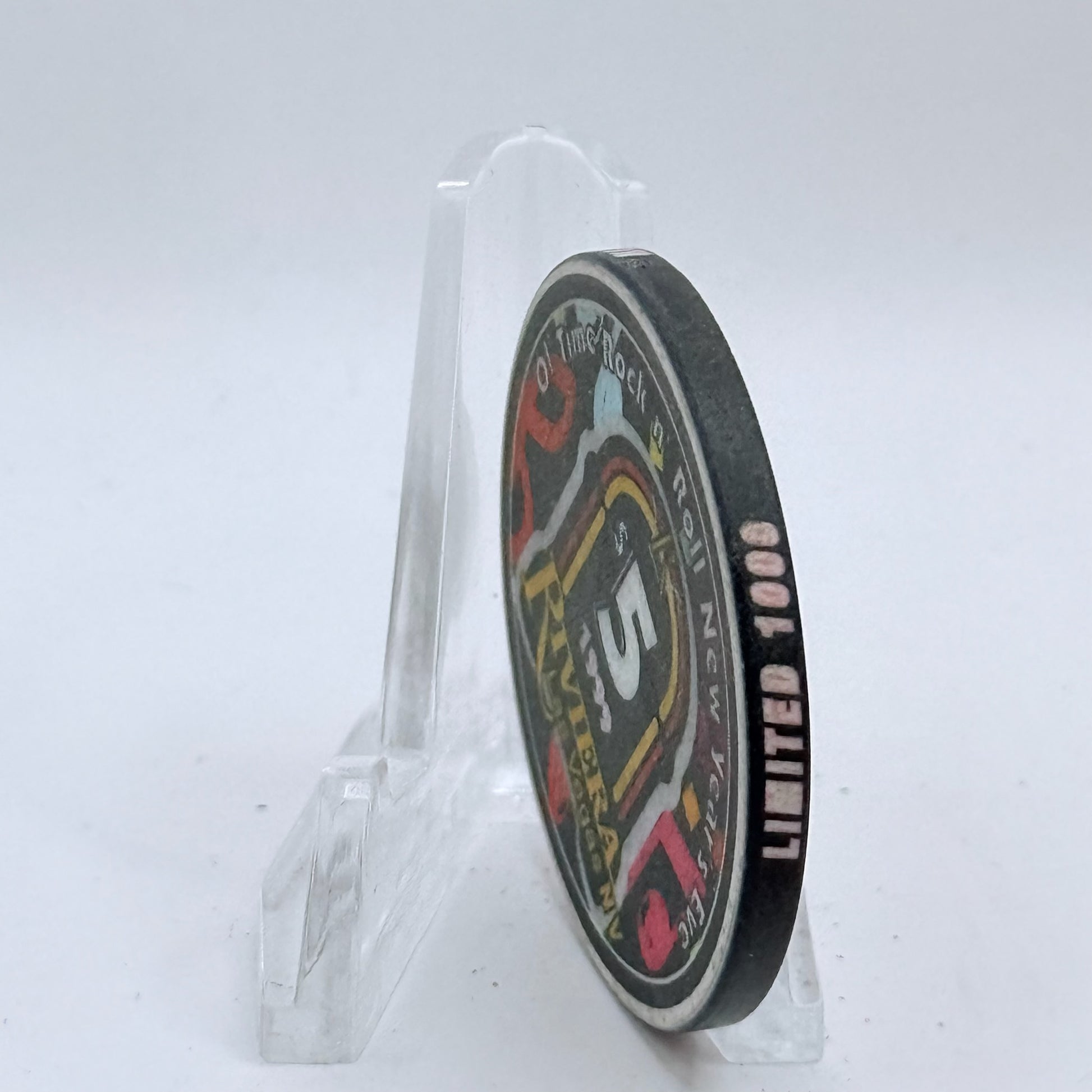 Riviera Las Vegas Nevada 1999 'Ol Time Rock & Roll New Years Eve' LE $5 Casino Chip V3330