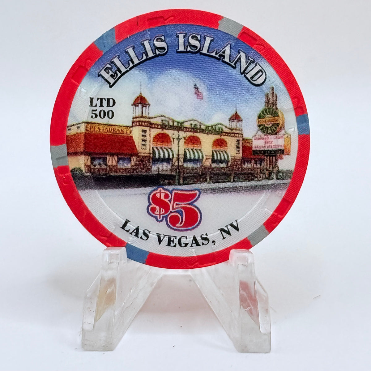Ellis Island Las Vegas Nevada 2007 'Spanish Flair - Honoring Immigrants' LE $5 Casino Chip E5620