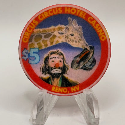 Circus Circus Reno Nevada 1998 LE $5 Casino Chip N9488
