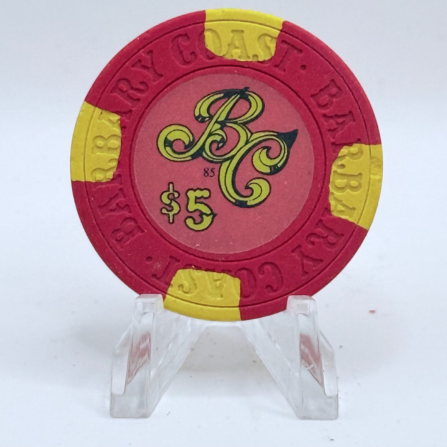 Barbary Coast Las Vegas Nevada 1985 $5 Casino Chip N7984