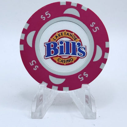 Bill's Lake Tahoe Nevada 1990 $5 Casino Chip N4962