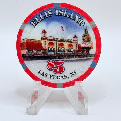 Ellis Island Las Vegas Nevada 2007 'Norway Honoring Immigrants' LE $5 Casino Chip E7876