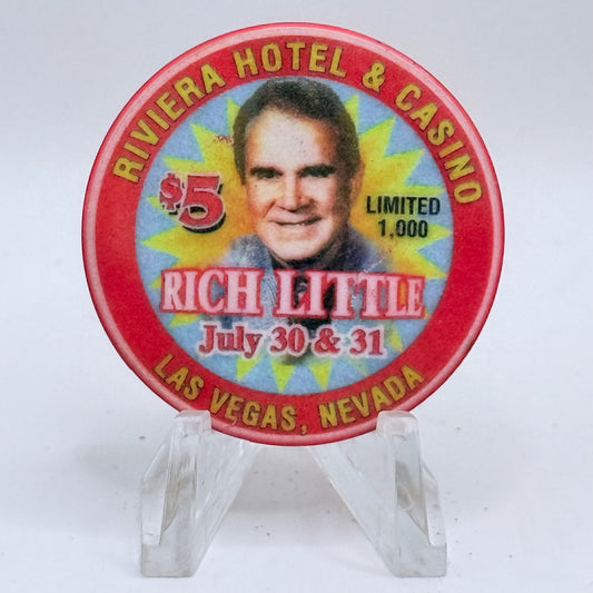 Riviera Las Vegas Nevada 1999 'Rich Little' LE $5 Casino Chip V5410