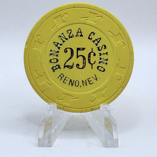 Bonanza Casino Reno Nevada 1980s $0.25 Casino Chip N3054