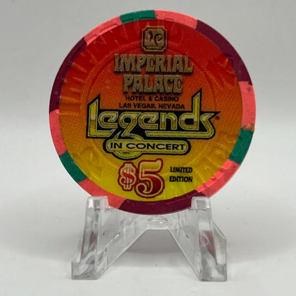 Imperial Palace Legends in Concert Las Vegas Nevada LE $5 Casino Chip
