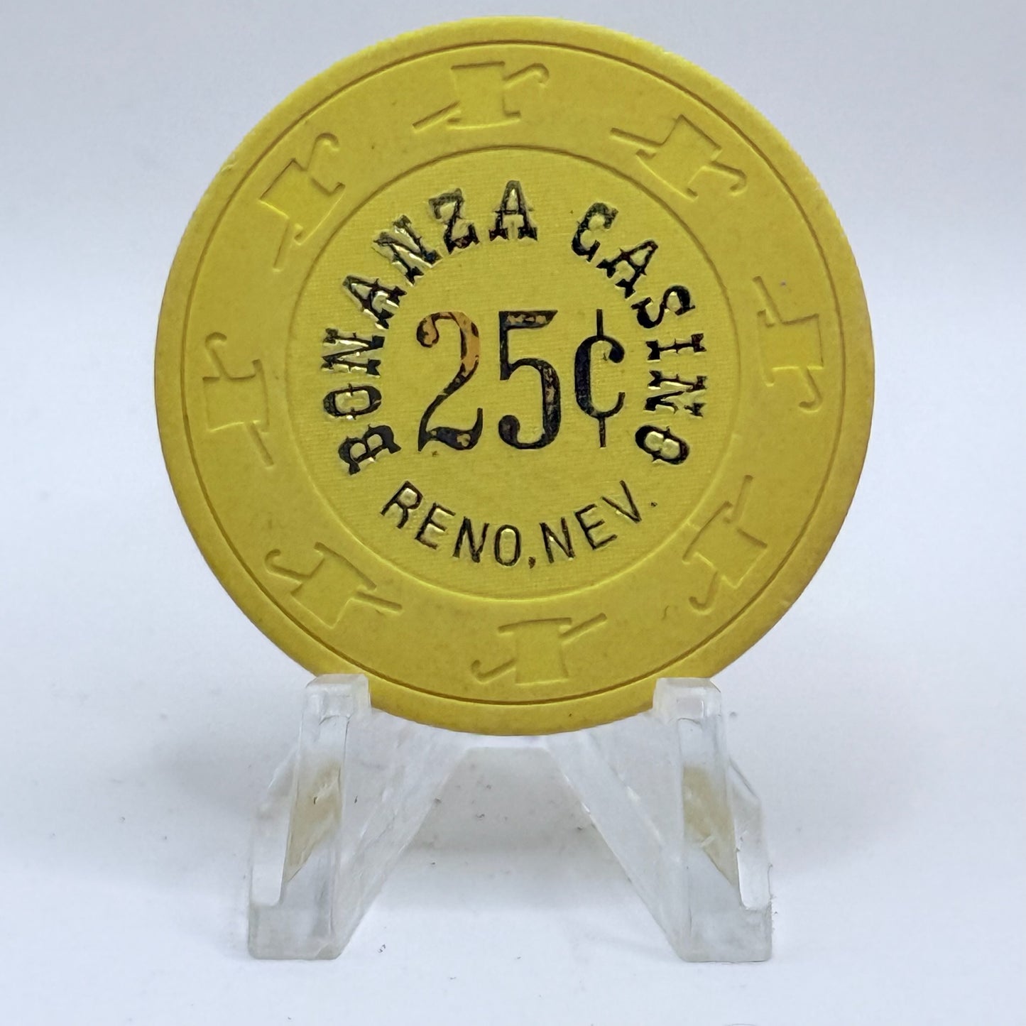 Bonanza Casino Reno Nevada 1980s $0.25 Casino Chip N3054