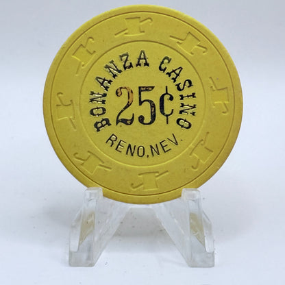 Bonanza Casino Reno Nevada 1980s $0.25 Casino Chip N3054