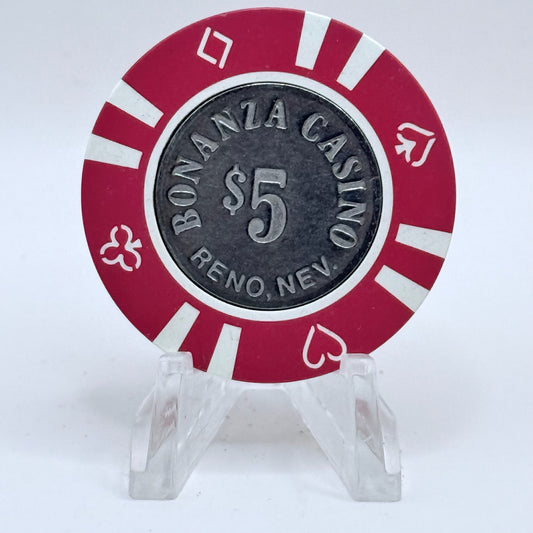 Bonanza Casino Reno Nevada 1990s $5 Casino Chip N0204