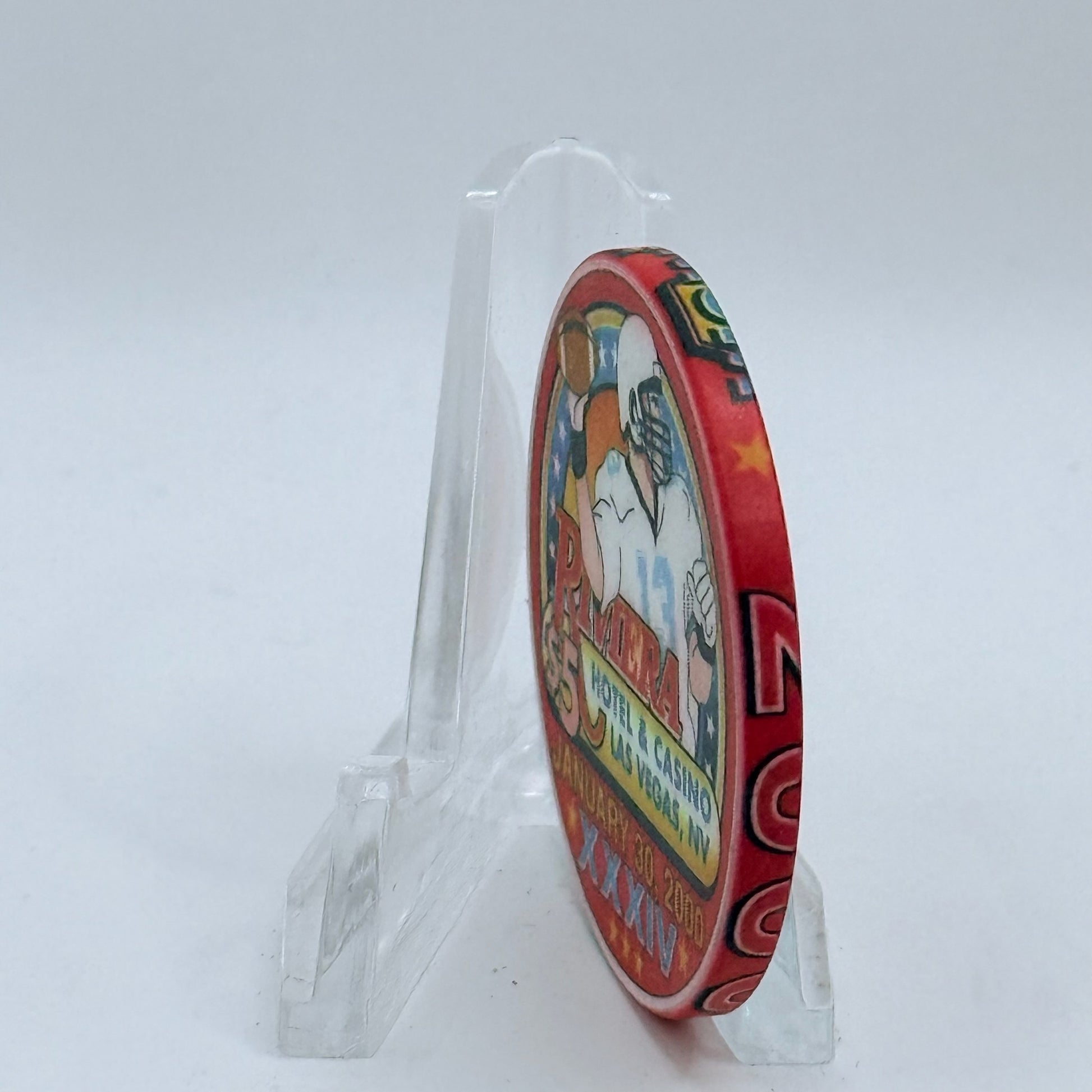 Riviera Las Vegas Nevada 2000 'Superbowl XXXIV' LE $5 Casino Chip V5394