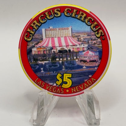 Circus Circus Las Vegas Nevada 2005 'Celebrating 100 Years' LE $5 Casino Chip E4408