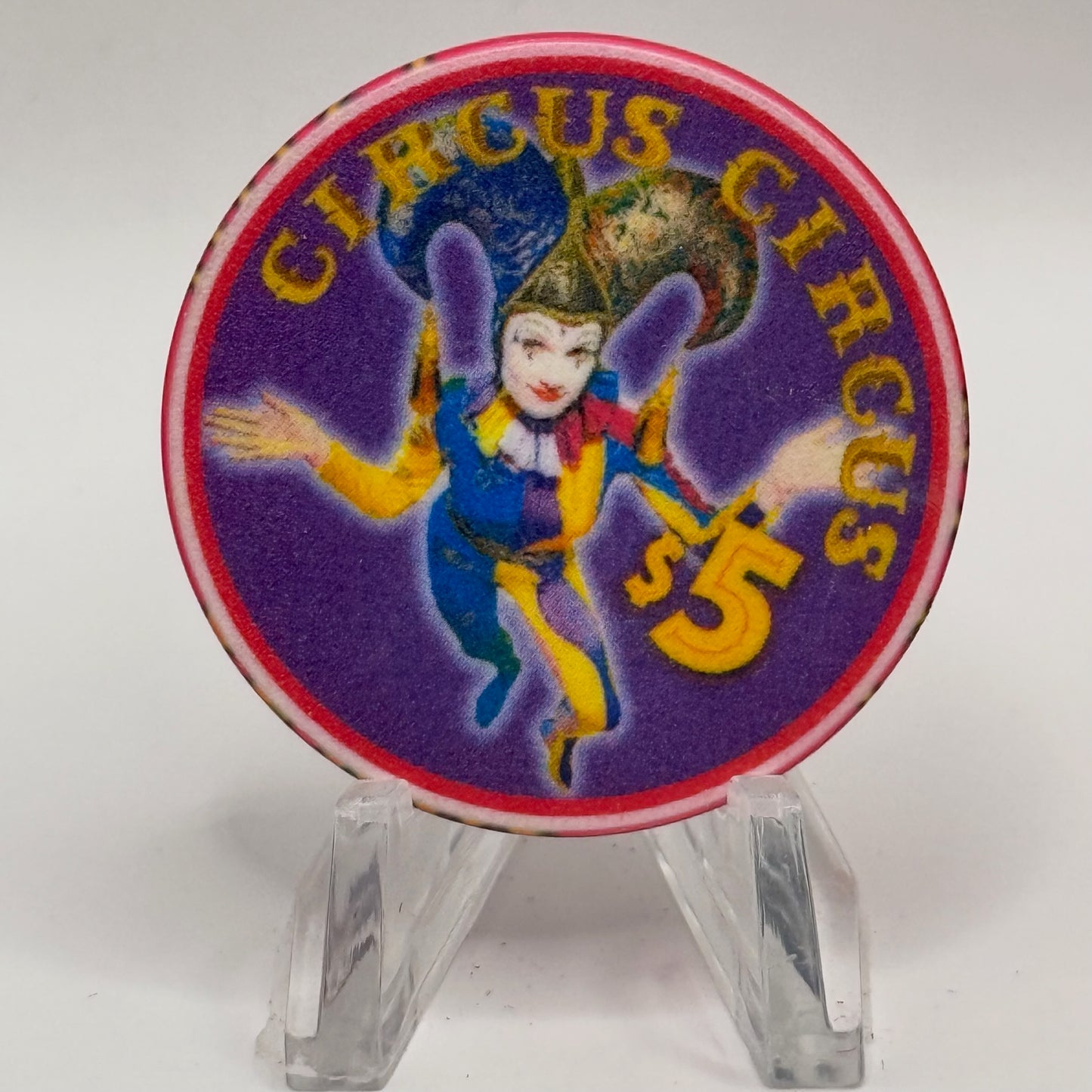 Circus Circus Las Vegas Nevada 1998 '30 Years' LE $5 Casino Chip V2278