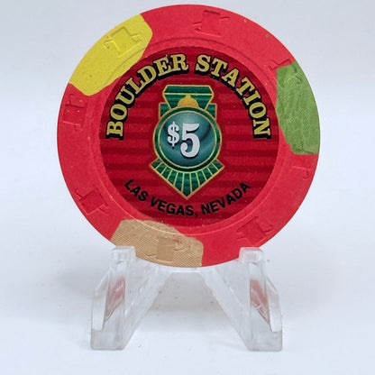 Boulder Station Las Vegas Nevada 2005 $5 Casino Chip E4897