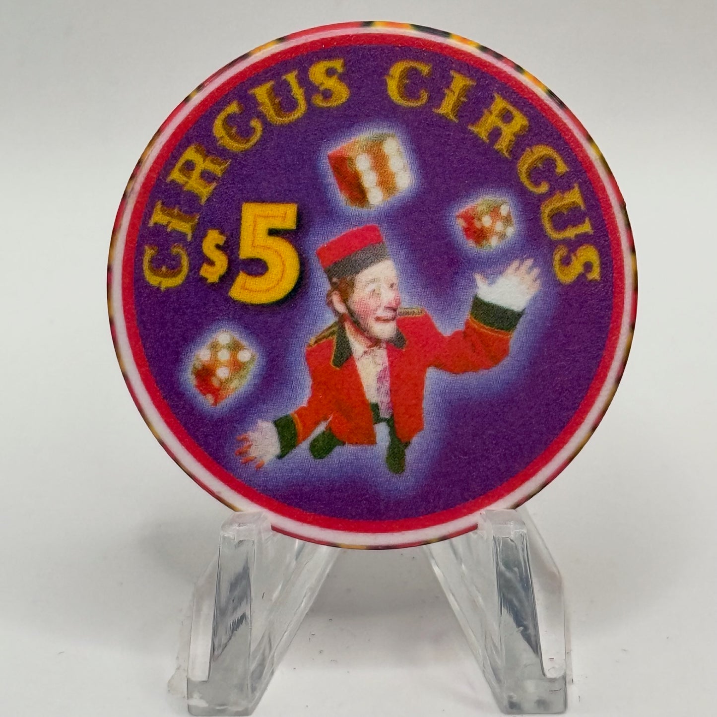 Circus Circus Las Vegas Nevada 1998 '30 Years' LE $5 Casino Chip V2279