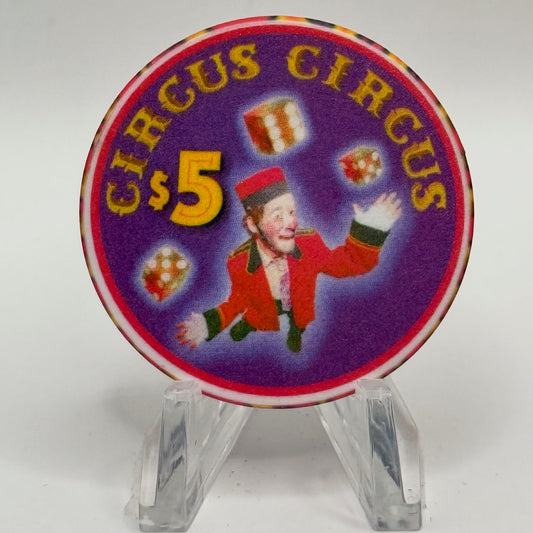 Circus Circus Las Vegas Nevada 1998 '30 Years' LE $5 Casino Chip V2279