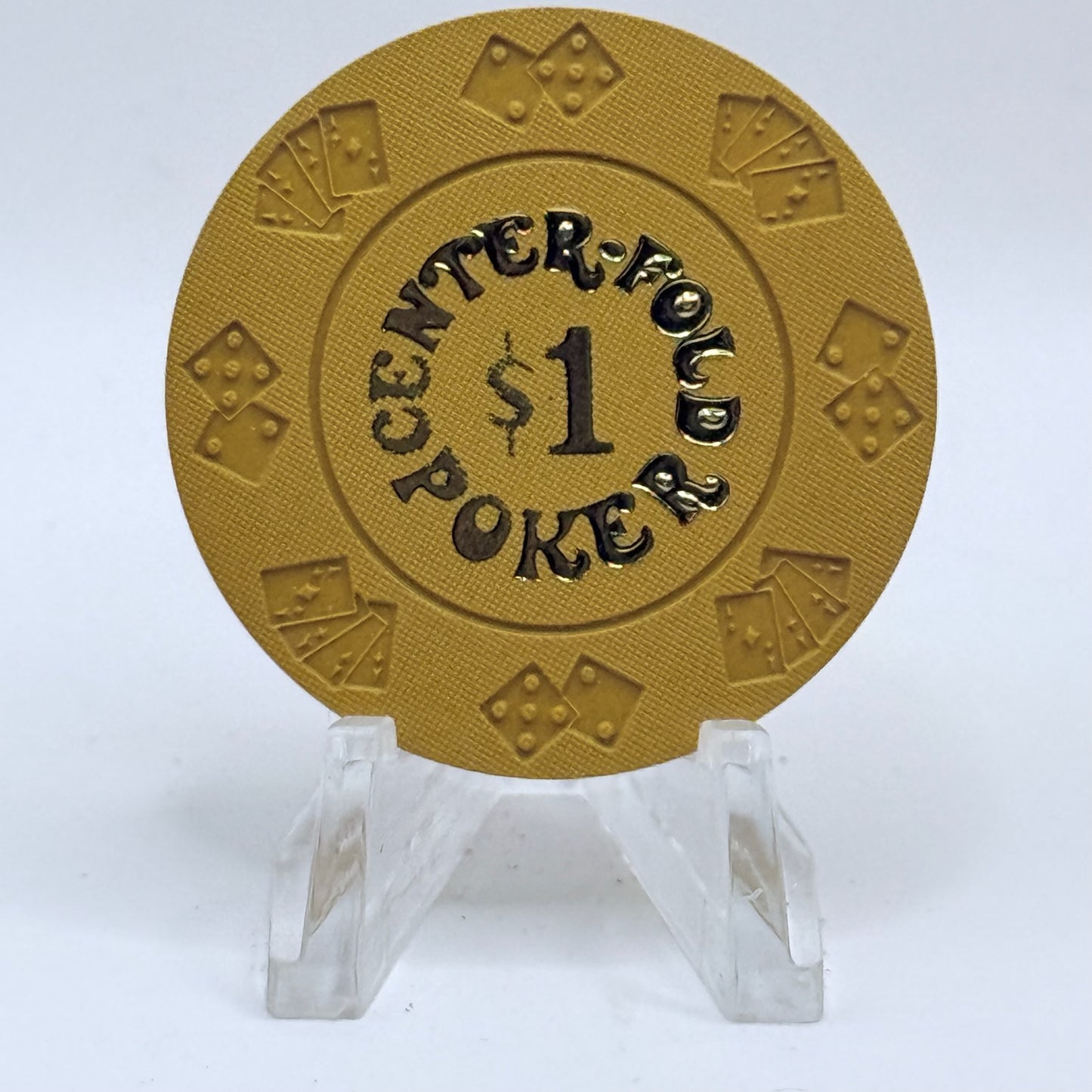 Center-Fold Las Vegas Nevada 1980s 'Borland' $1 Imitation Chip N0961