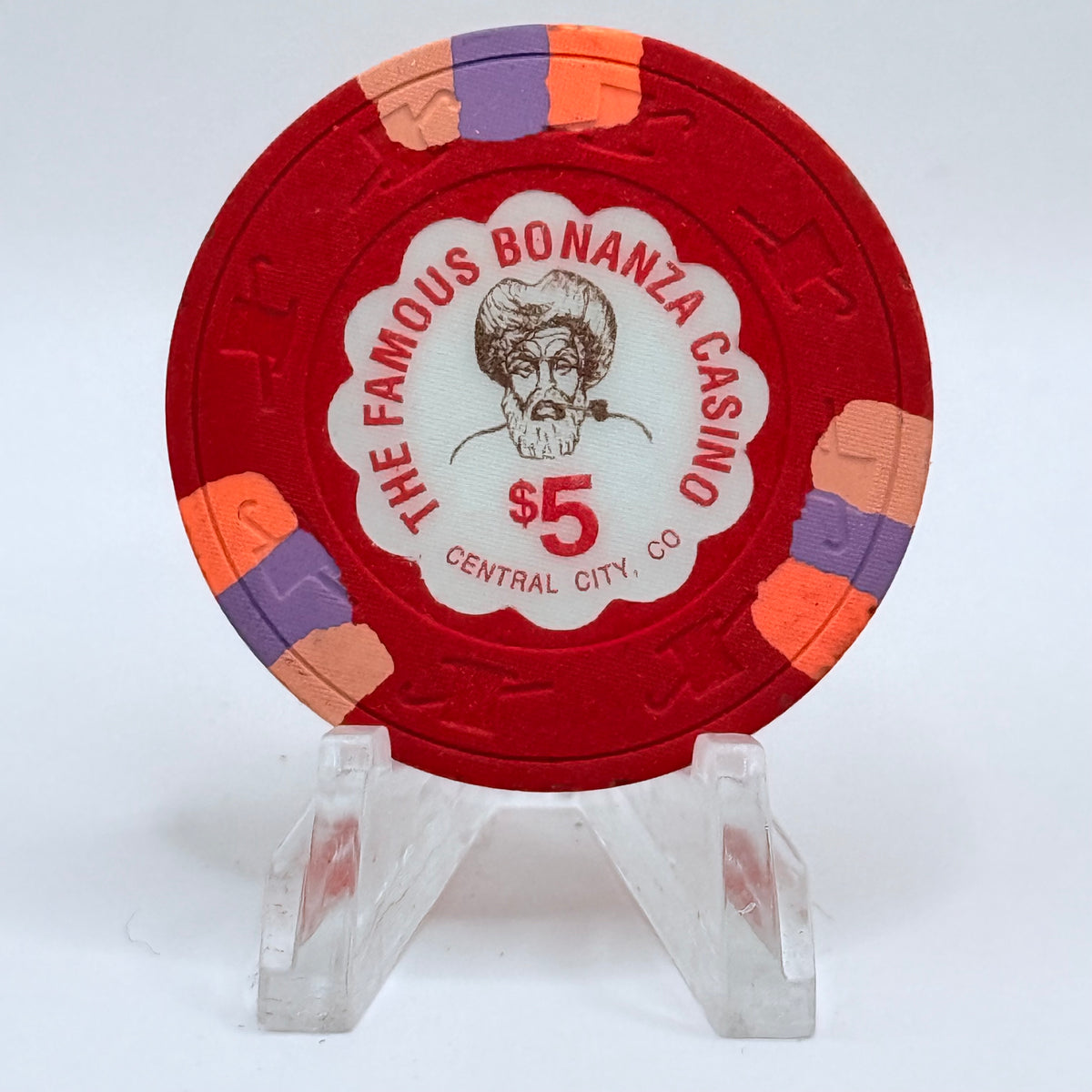 The Famous Bonanza Casino Central City Colorado 1992 $5 Casino Chip