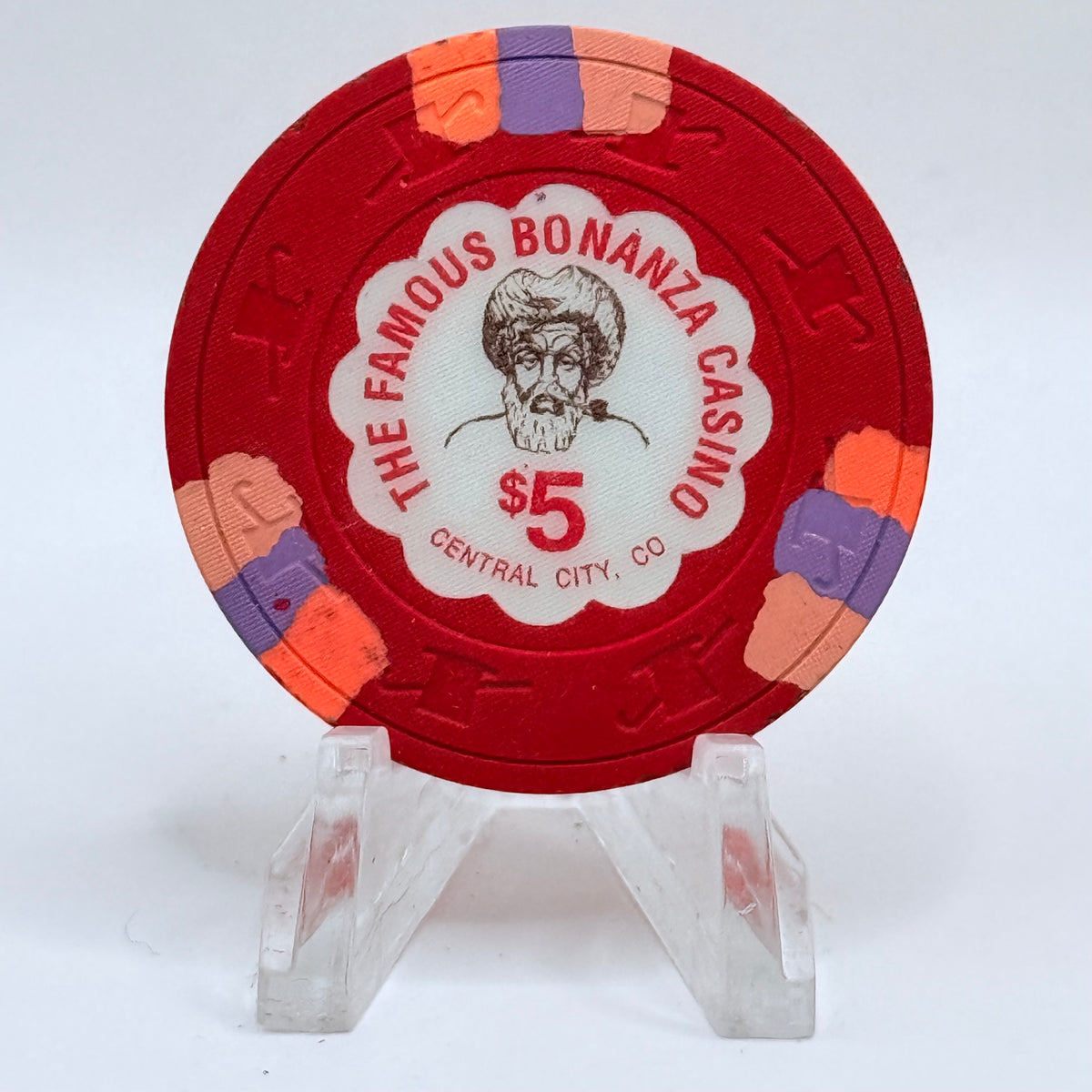 The Famous Bonanza Casino Central City Colorado 1992 $5 Casino Chip