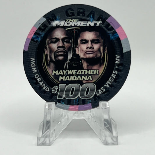 MGM Grand (Theme Hotel) Las Vegas Nevada 2014 'Mayweather vs. Maidana' LE $100 Casino Chip