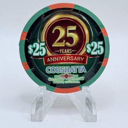 Coushatta Kinder Louisiana 2021 '25th Anniversary' LE $25 Casino Chip