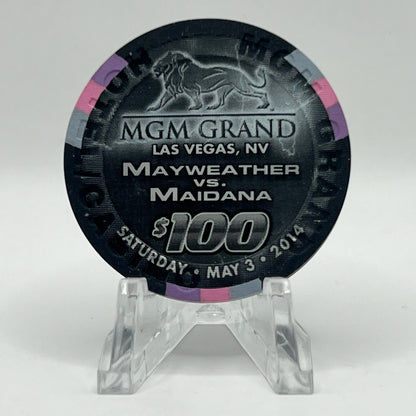 MGM Grand (Theme Hotel) Las Vegas Nevada 2014 'Mayweather vs. Maidana' LE $100 Casino Chip