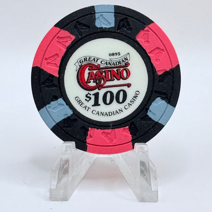 Great Canadian (Casinos) Gaming Corp. Richmond British Columbia 1995 Series 2 $100 Casino Chip