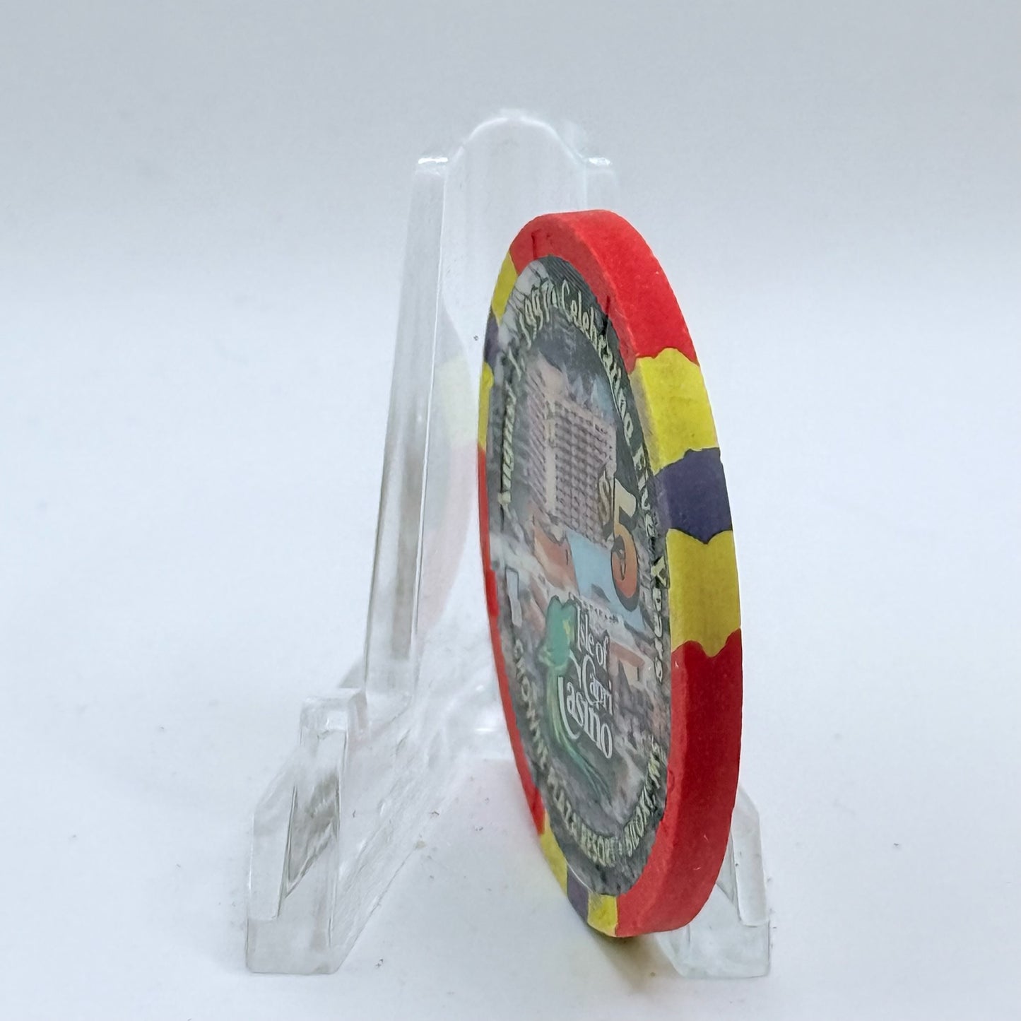 Isle of Capri (Riverboat) Biloxi Mississippi 1997 '5th Anniversary' LE $5 Casino Chip