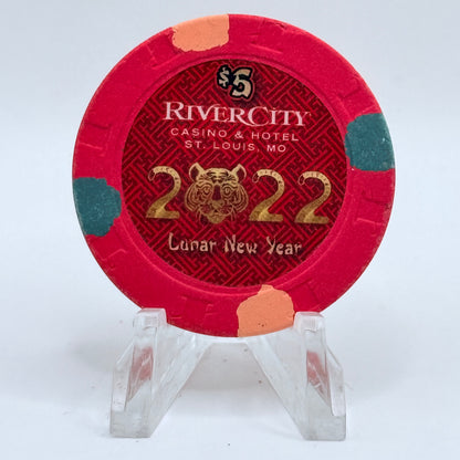 River City St. Louis Missouri 2022 'Year Of The Tiger' LE $5 Casino Chip
