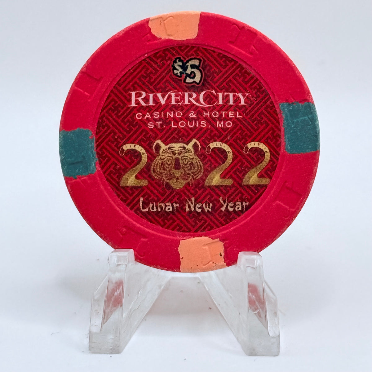 River City St. Louis Missouri 2022 'Year Of The Tiger' LE $5 Casino Chip