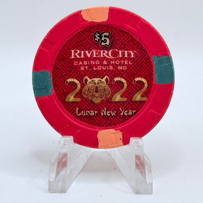 River City St. Louis Missouri 2022 'Year Of The Tiger' LE $5 Casino Chip