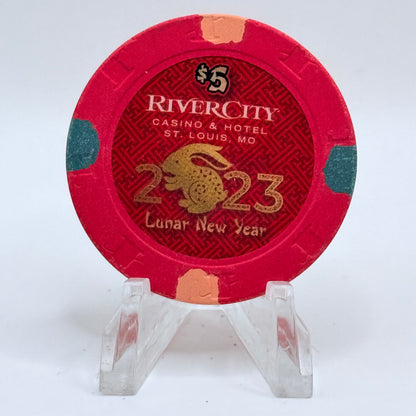 River City St. Louis Missouri 2023 'Year Of The Rabbit' LE $5 Casino Chip